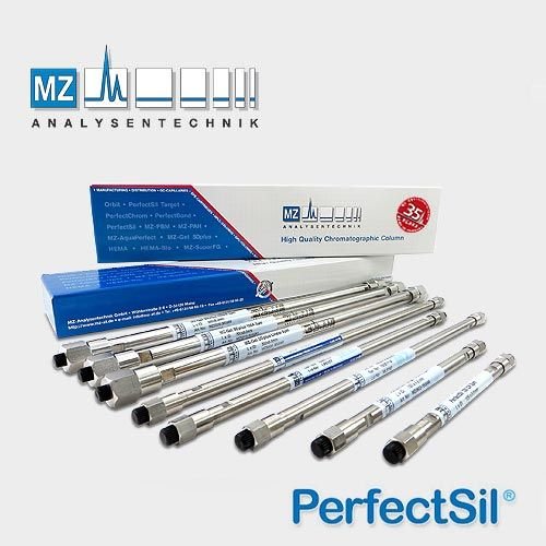 MZ PerfectSil HPLC column range and product packaging